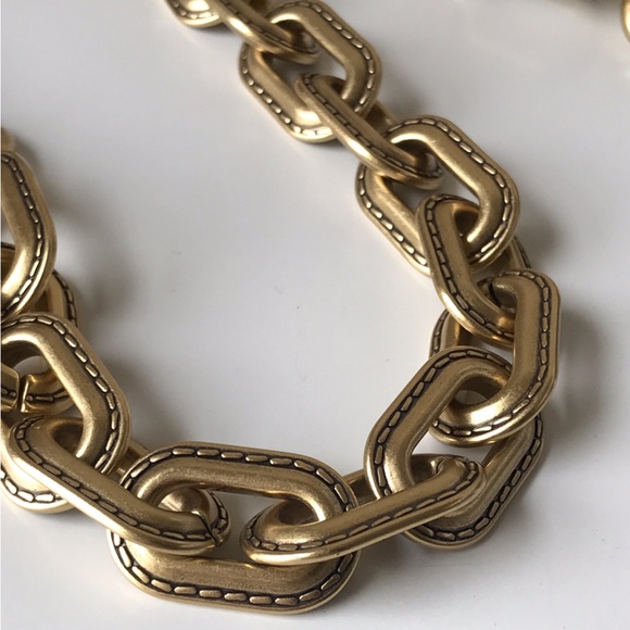 Coach Chunky Chain Link Strap In Brass - Picture 9 of 15